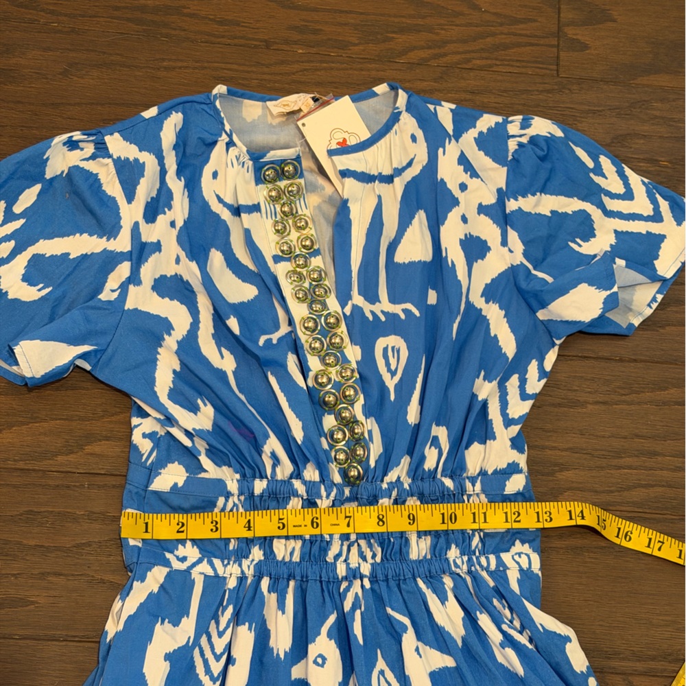 Sheridan French Eloise Midi Dress in Blue Peacock Size XS NWT - Picture 7 of 10
